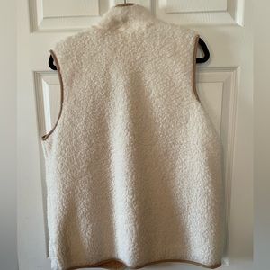 Cream and Tan Sherpa Vest
